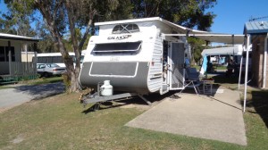 Caravan weighs about 1750 kg loaded